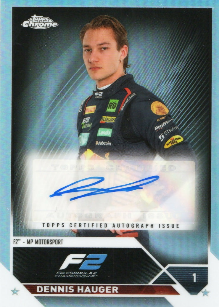 2023 Topps Chrome Formula 1 - Base - F2 #CAC-HD Dennis Hauger - MP Motorsport - A