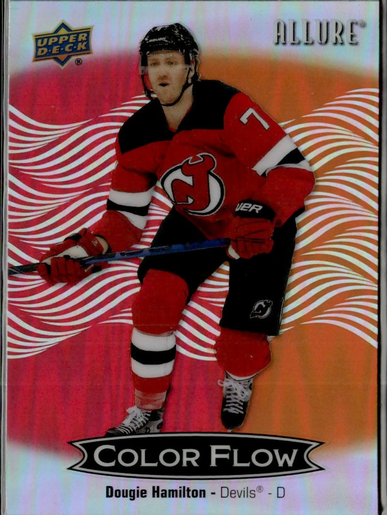 2024-25 Upper Deck Allure Hockey - Color Flow - Red-Orange Spectrum #CFL-6 Dougie Hamilton - New Jersey Devils - A