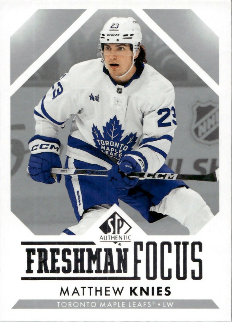2023-24 Upper Deck SP Authentic Hockey - Freshman Focus #FF-6 Matthew Knies - Toronto Maple Leafs - A