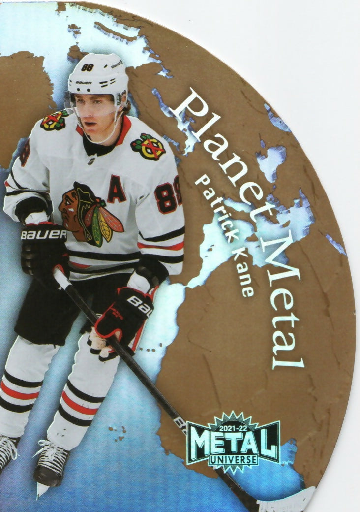 2021-22 Upper Deck Skybox Metal Universe - Planet Metal - Gold #PM-3 Patrick Kane - Chicago Blackhawks - A