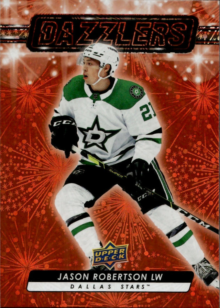 2023-24 Upper Deck Series 2 Hockey - Dazzlers - Orange #DZ-71 Jason Robertson - Dallas Stars - A