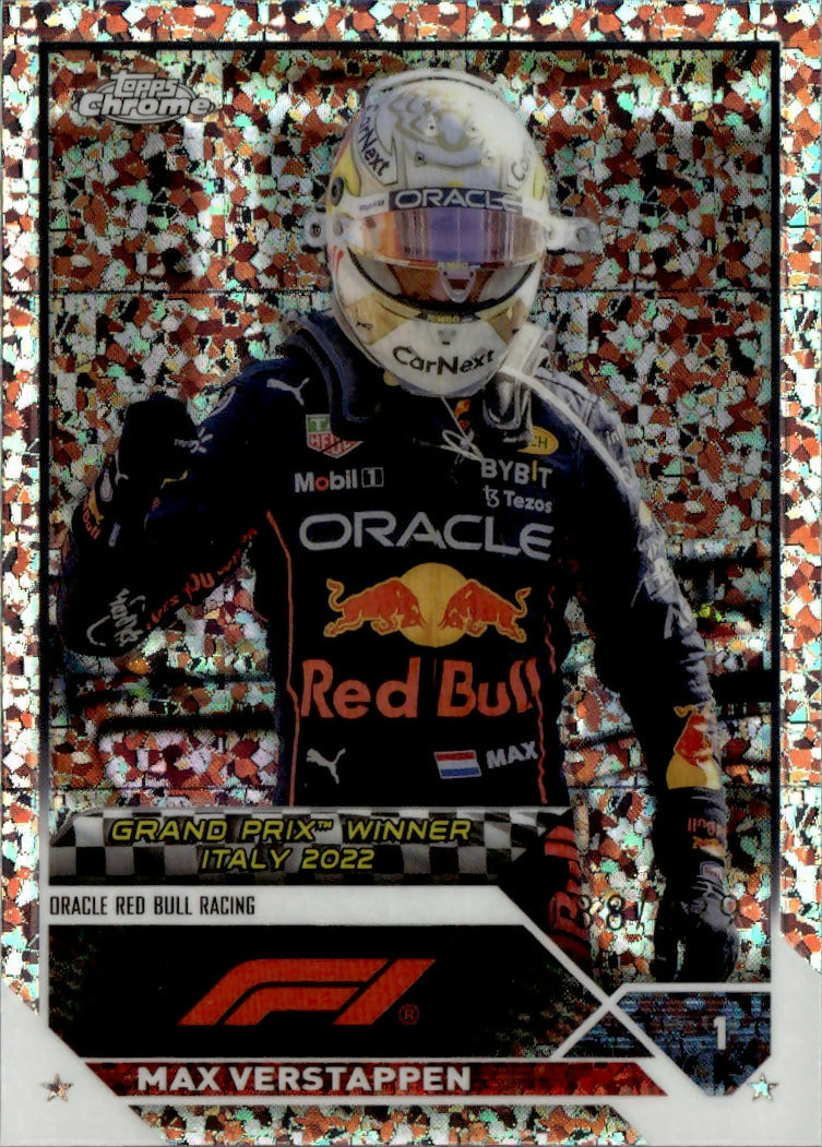 2023 Topps Chrome Formula 1 Base #159 - Grand Prix Winners - Refractor - Mini Diamond :299  Max Verstappen - Oracle Red Bull Racing - A