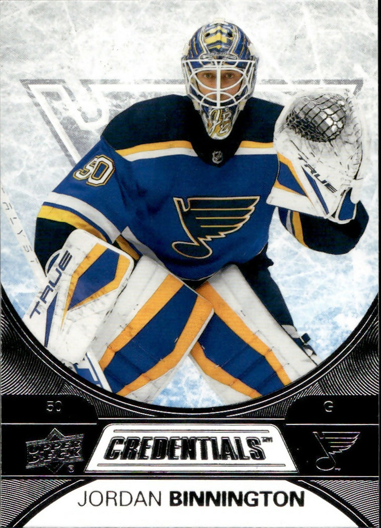 2021-22 Upper Deck Credentials - Base - #50 Jordan Binnington - St. Louis Blues - AA