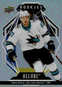 2022-23 Upper Deck Allure Hockey - Base -Rookie #117 Adam Raska - San Jose Sharks - A