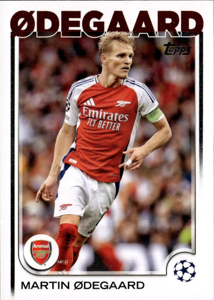 2024-25 Topps UEFA Club Competitions - Base #62 Martin Odegaard - Arsenal FC - A
