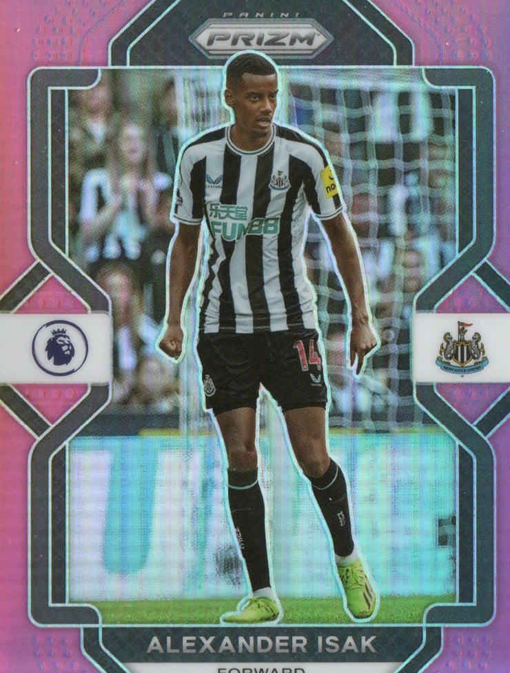 2022-23 Panini Prizm Premier League - Base - Pink Prizm /199 #285 Alexander Isak - Newcastle United