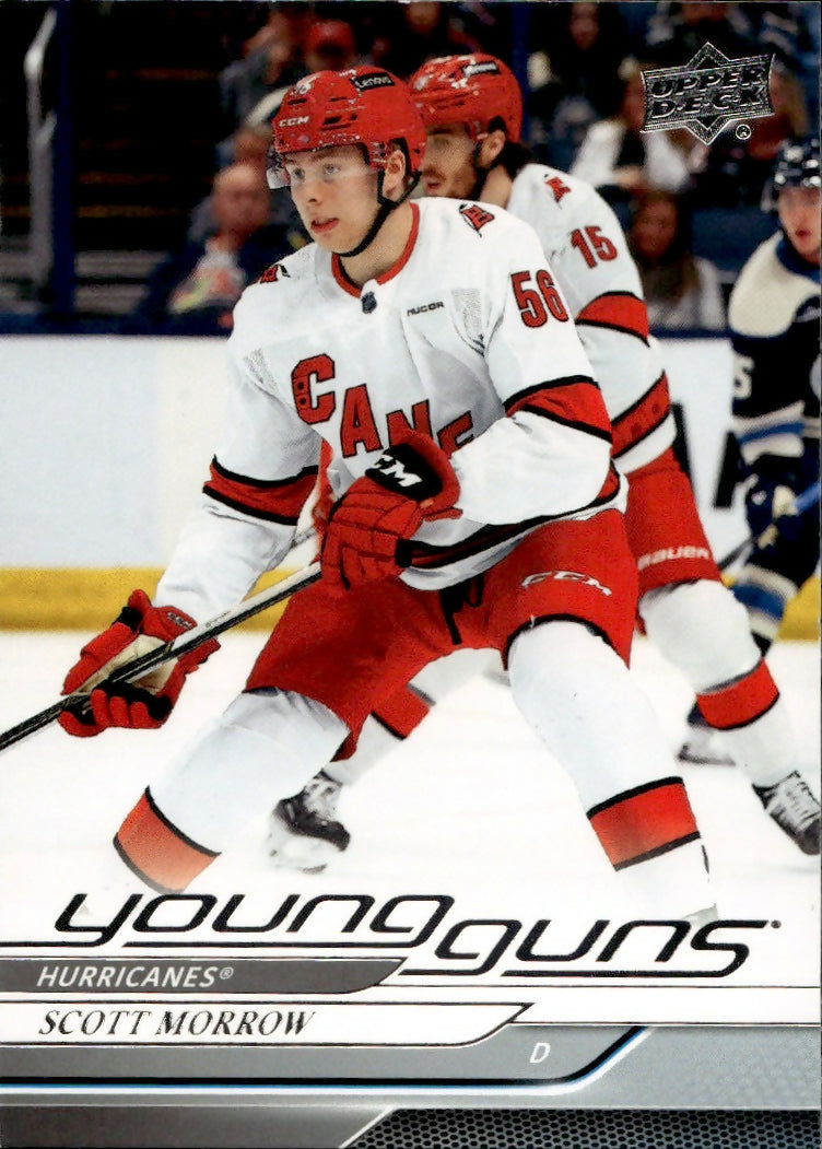 2024-25 Upper Deck Series 1 Hockey - Base - Young Guns #225 Scott Morrow - Carolina Hurricanes - A