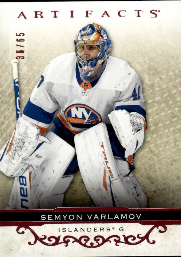 2021-22 Upper Deck Artifacts Hockey - Base - Rose :65 #13 Semyon Varlamov - New York Rangers - A