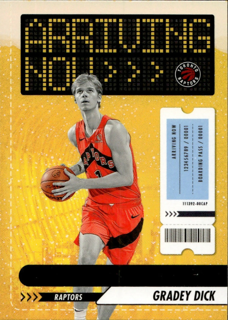 2023-24 Panini Hoops Basketball - Arriving Now #2 Gradey Dick - Toronto Raptors - A
