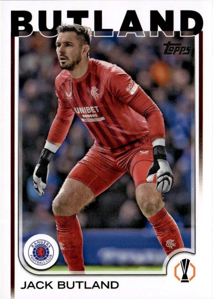 2024-25 Topps UEFA Club Competitions - Base #13 Jack Butland - Rangers F.C. - A