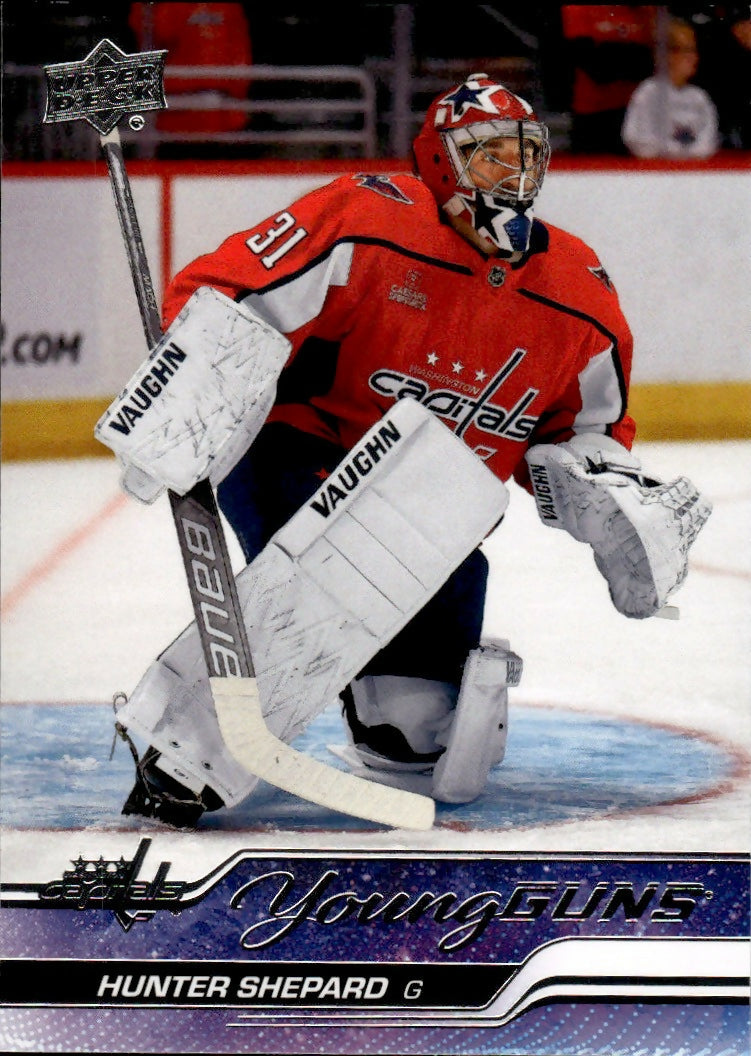 2023-24 Upper Deck Series 2 Hockey - Base - Young Guns #491 Hunter Shepard - Washington Capitals