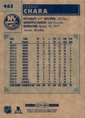 2022-23 Upper Deck O-Pee-Chee Hockey - Retro #465 Zdeno Chara - New York Islanders - B