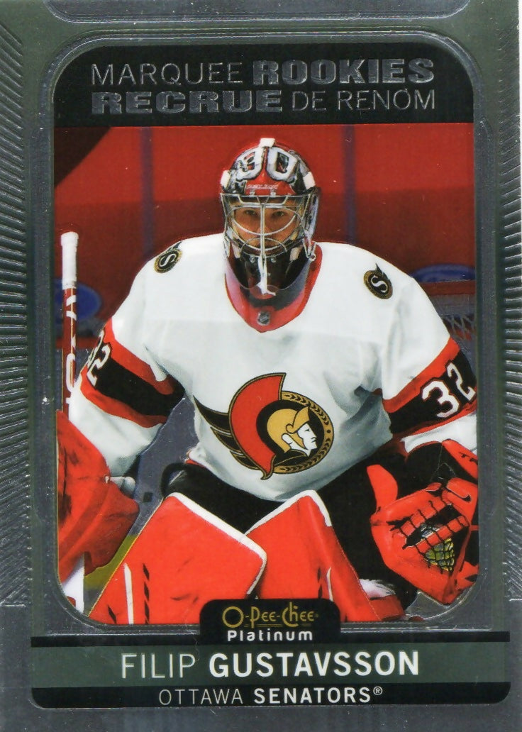 2021-22 Upper Deck O-Pee-Chee Hockey - Base - Marquee Rookie #229 Filip Gustavsson - Ottawa Senators - A