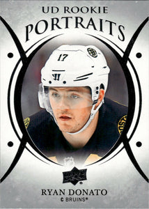 2018-19 Upper Deck Series 1 Hockey - UD Portraits - Rookie #P-46 Ryan Donato - Boston Bruins