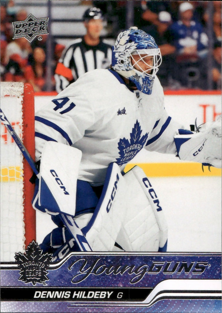 2023-24 Upper Deck Extended Series Hockey - Base - Young Guns #724 Dennis Hildeby - Toronto Maple leafs - A