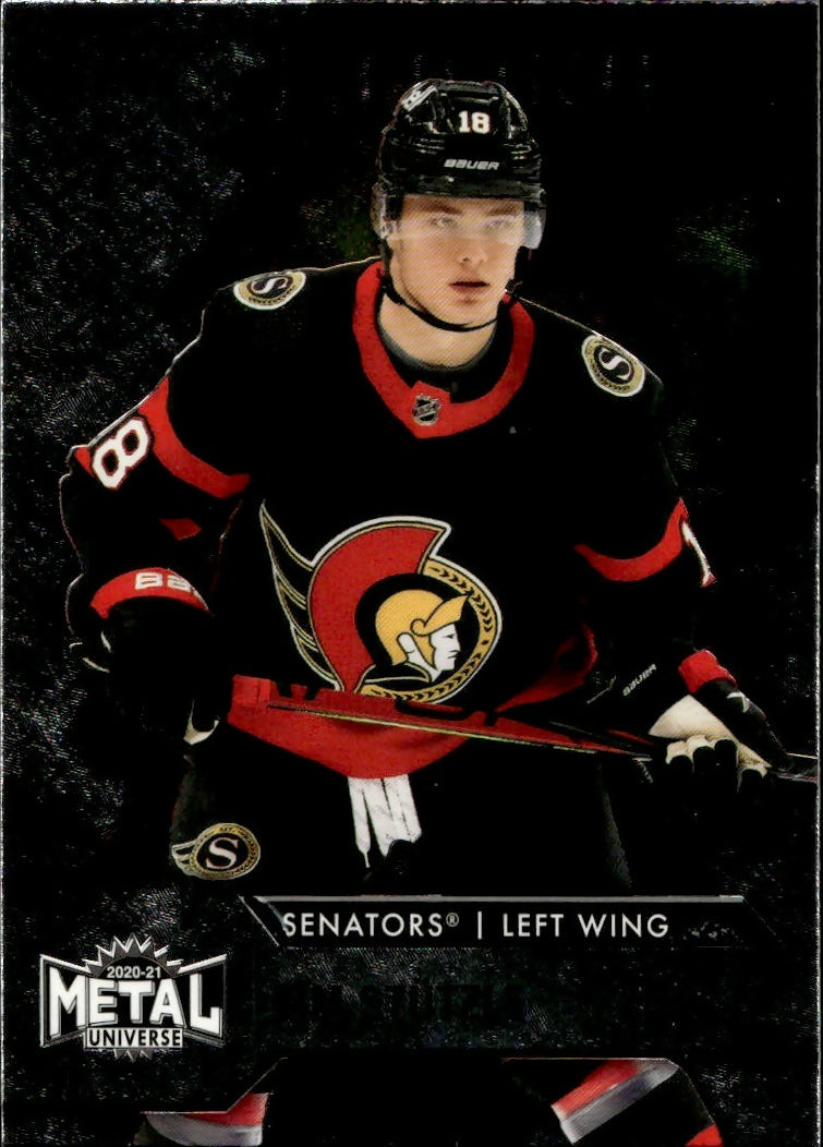 2020-21 Upper Deck Skybox Metal Universe - Base - Rookies #140 Tim Stutzle - Ottawa Senators - A