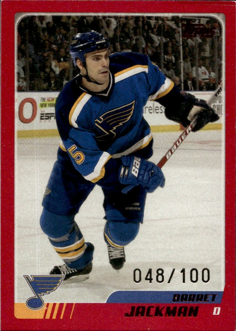 2003-04 O-Pee-Chee - Base - Red :100 #48 Barret Jackman - St. Louis Blues - A