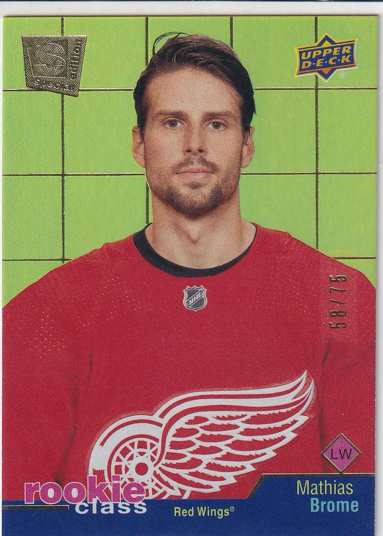 2020-21 Upper Deck Rookie Class SE Gold #RC-15 Mathias Brome Detroit Red Wings