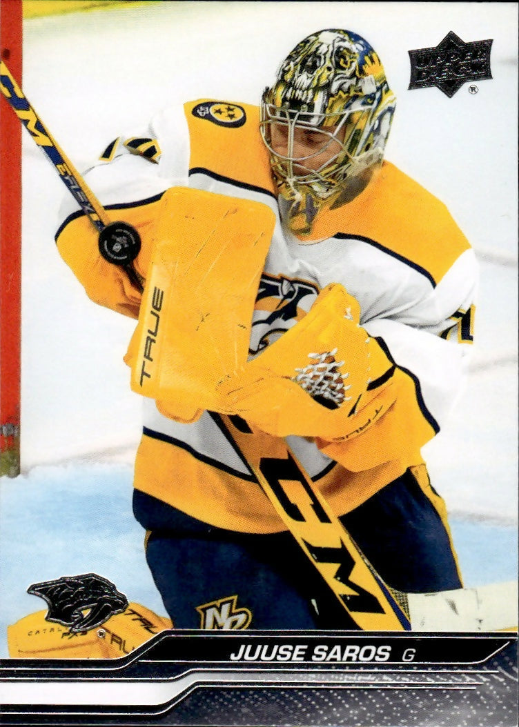 2023-24 Upper Deck Series 2 Hockey - Base #354 Juuse Saros - Nashville Predators