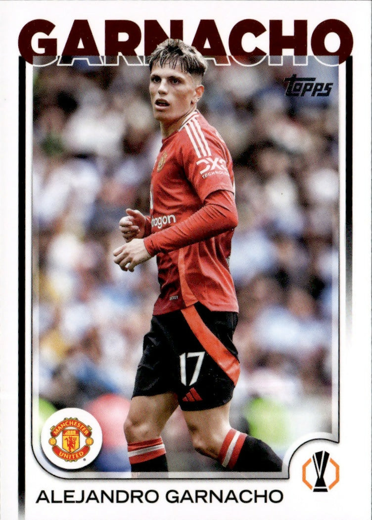 2024-25 Topps UEFA Club Competitions - Base #147 Alejandro Garnacho - Manchester United - A