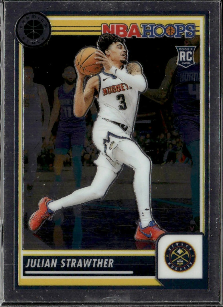 2023-24 Panini NBA Hoops Premium Stock - Base #213 Julian Strawther - Denver Nuggets - A