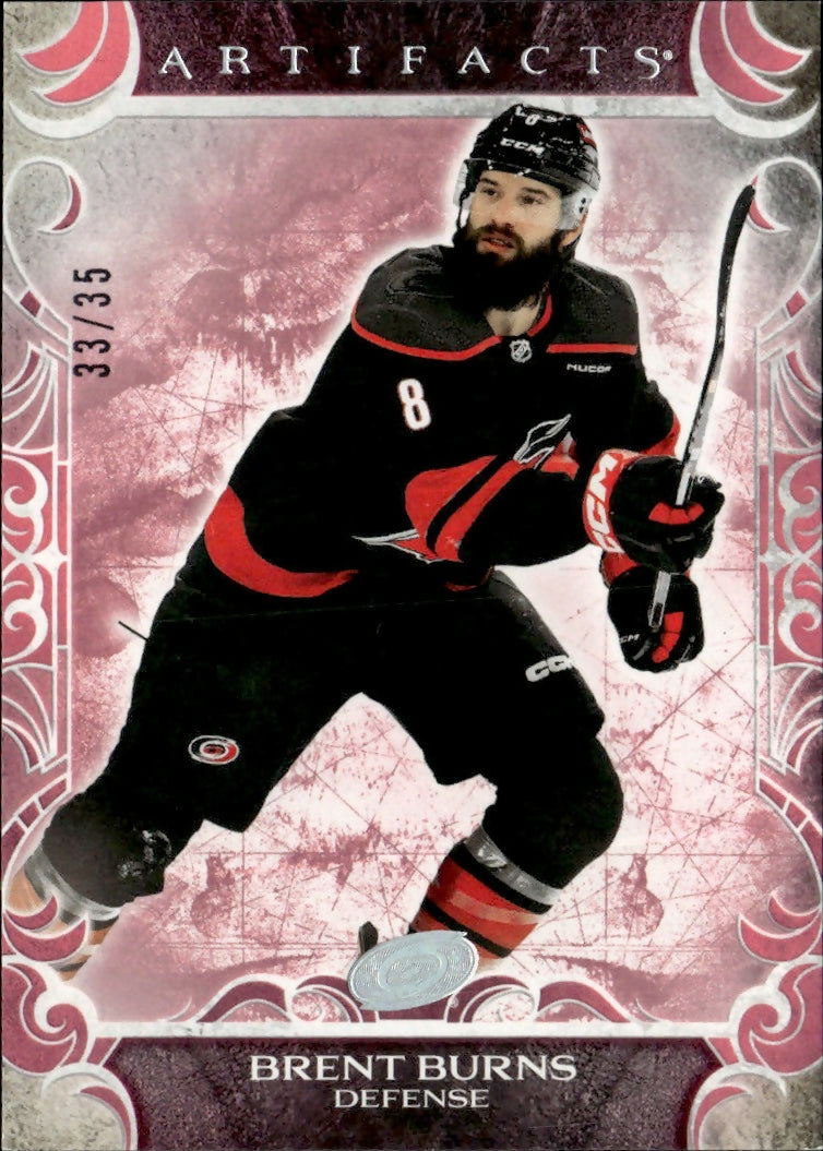 2024-25 Upper Deck Artifacts - Base - Gold Materials #97 Brent Burns - Carolina Hurricanes - A