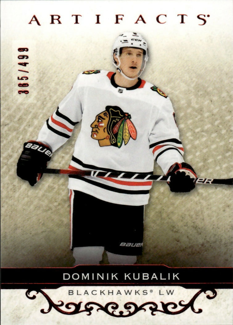 2021-22 Upper Deck Artifacts Hockey - Base - Red :499 #15 Dominik Kubalik - Chicago Blackhawks - A