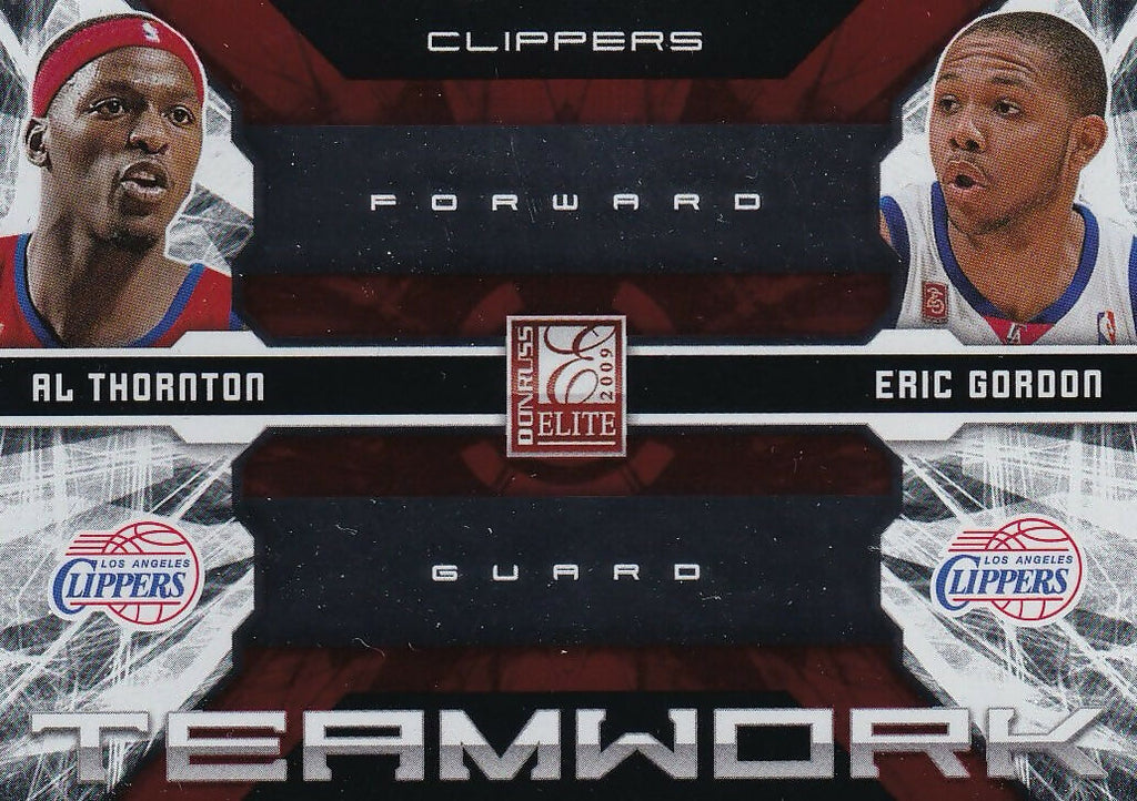 2009-10 Donruss Elite Basketball Teamwork Combos Red #/249 #12 Al Thornton / Eric Gordon LA Clippers, SN249