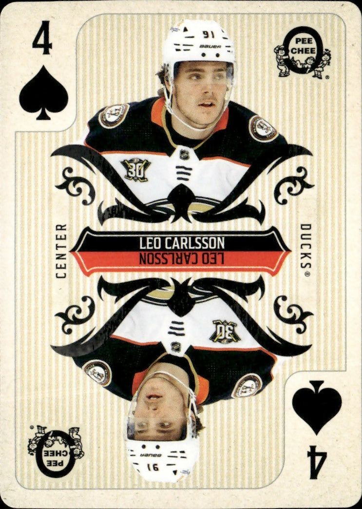 2024-25 Upper Deck O-Pee-Chee - Playing Card #4S Leo Carlsson - Anaheim Ducks - A