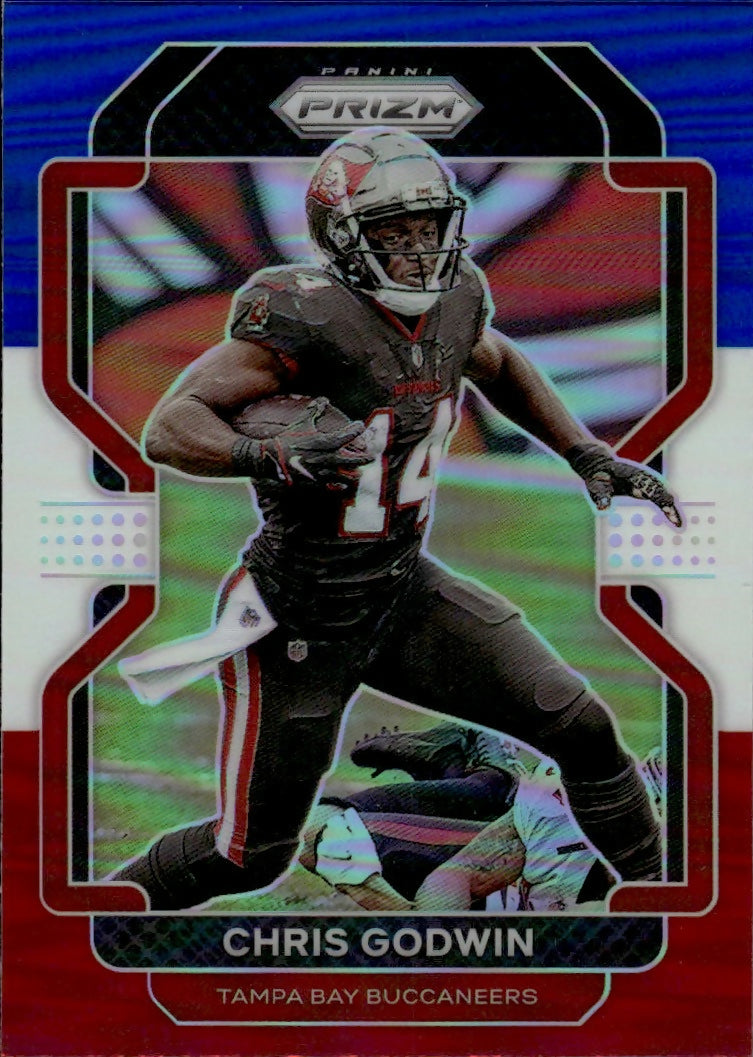 2021 Panini Prizm Football Base - Red White And Blue Prizm #291 Chris Godwin Tampa Bay Buccaneers - A