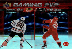 2024-25 Upper Deck Series 1 Hockey - Gaming PVP #GPVP-5 Connor Bedard:Alex DeBrincat - Chicago Blackhawks:Detroit Red Wings - A