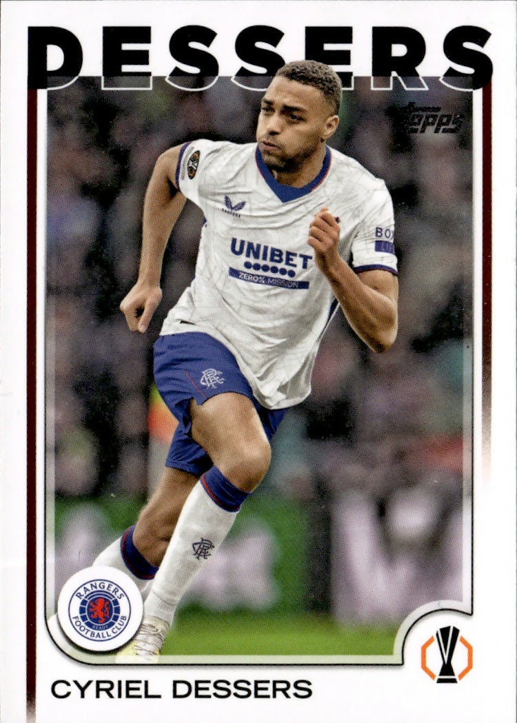 2024-25 Topps UEFA Club Competitions - Base #80 Cryiel Dessers - Rangers F.C. - A