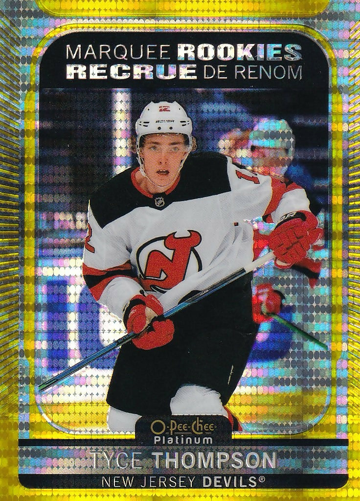 2021-22 O-Pee-Chee Platinum Pee-Chee Platinum - Seismic Gold #220 Tyce Thompson New Jersey Devils