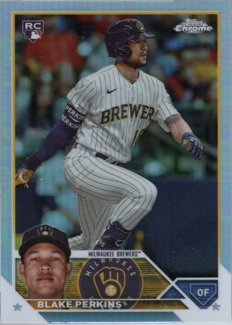 2023 Topps Chrome Update Series Baseball - [Base] - Refractor #USC206 Blake Perkins - Milwaukee Brewers - F
