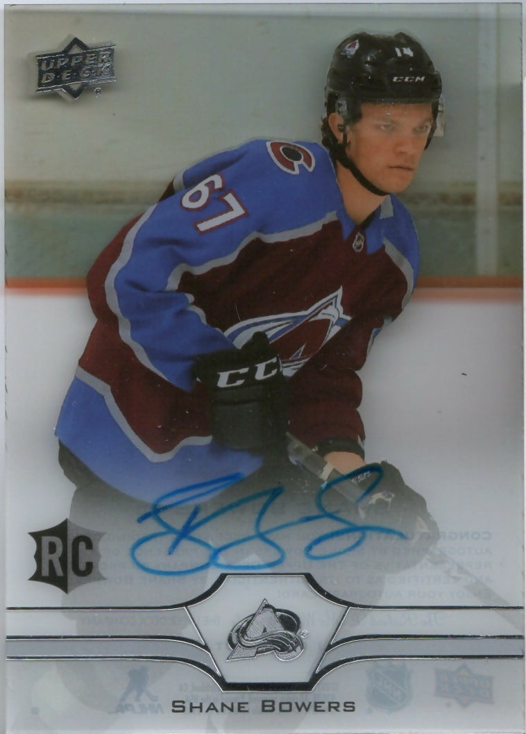 2020-21 Upper Deck Clear Cut Hockey - Base #CC-SB Shane Bowers - Colorado Avalanche