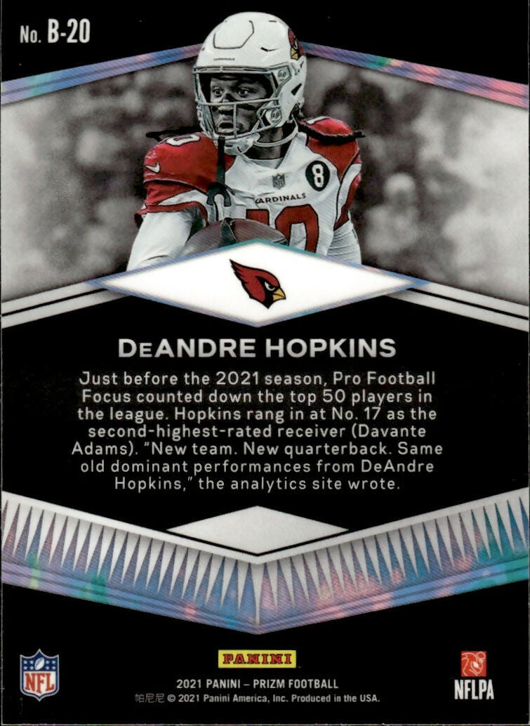 2029 Panini Prizm Football - Brilliance #B-20 DeAndre Hopkins Arizona Cardinals - B