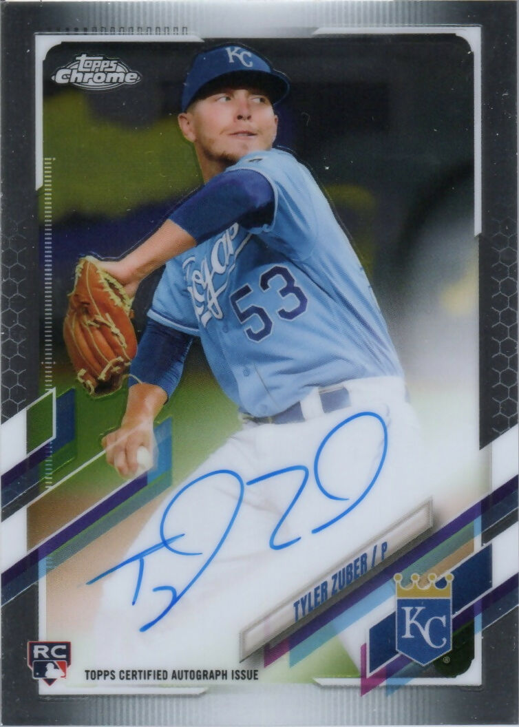 2020 Topps Chrome Baseball - Rookie Autographs #RA-TZ Tyler Zuber - Kansas City Royals - F