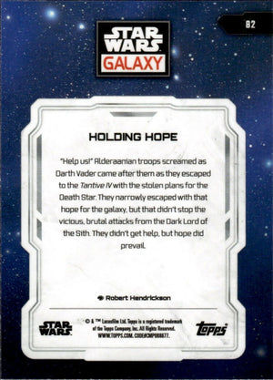 2024 Topps Star Wars Galaxy Chrome - Base #82 Holding Hope - B
