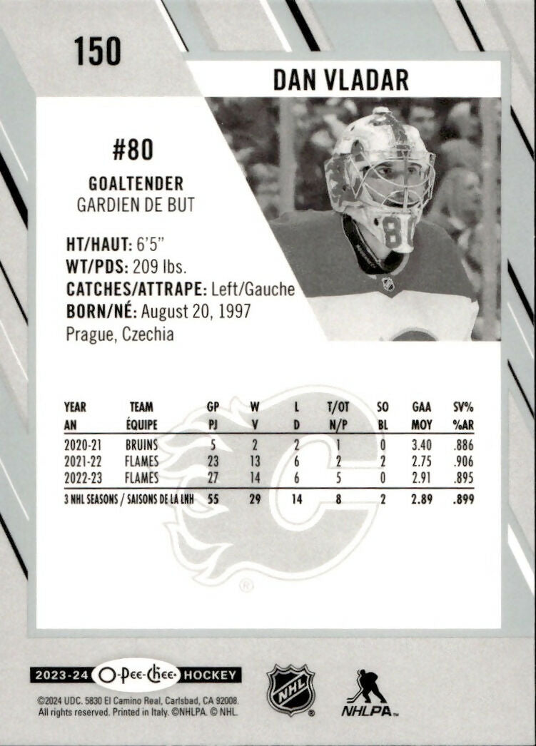 2023-24 Upper Deck O-Pee-Chee Hockey - Base #150 Dan Vladar - Calgary Flames - B