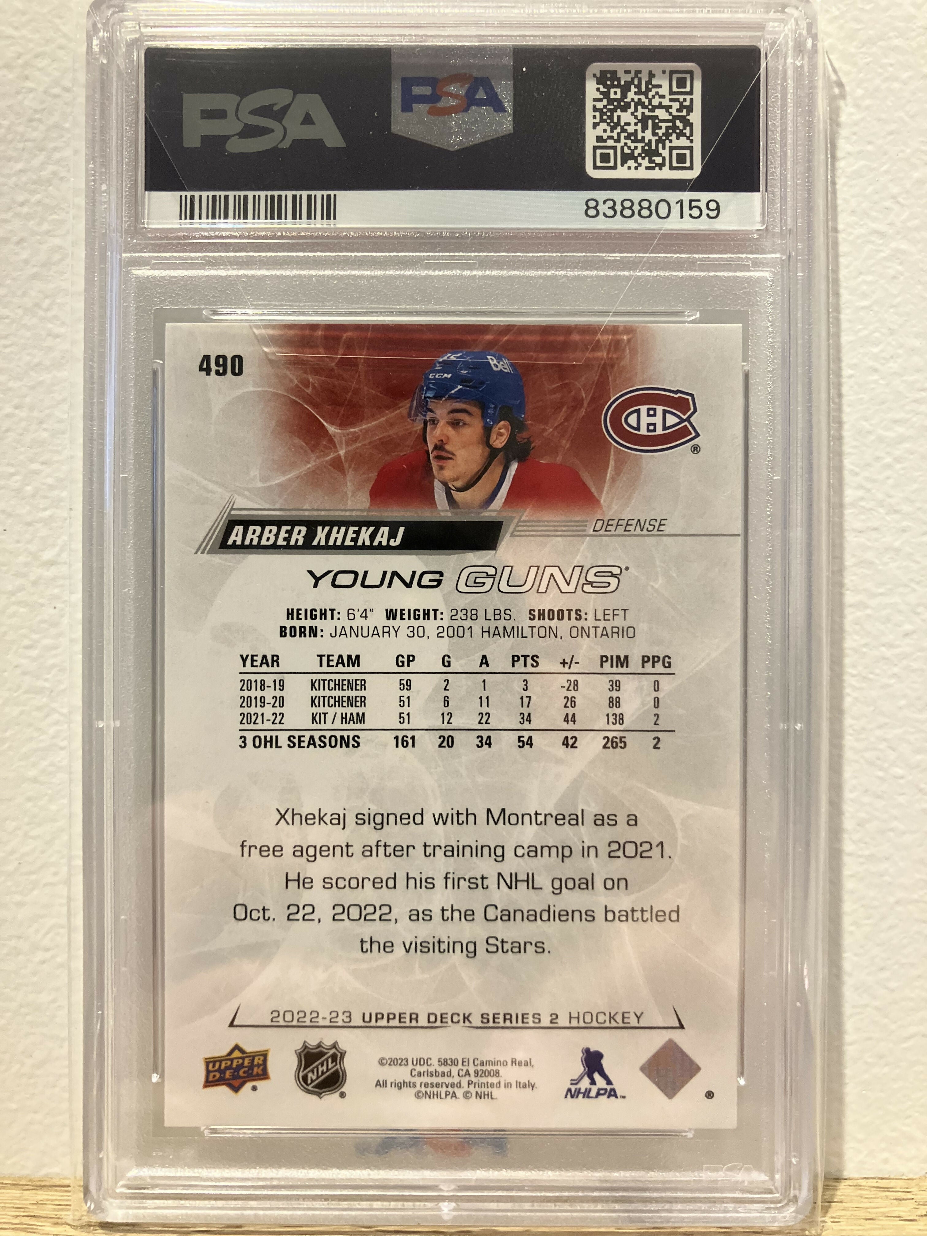 2022-23 Upper Deck Series 2 - Base - Young Guns #490 Arber Xhekaj - Montreal Canadiens - B
