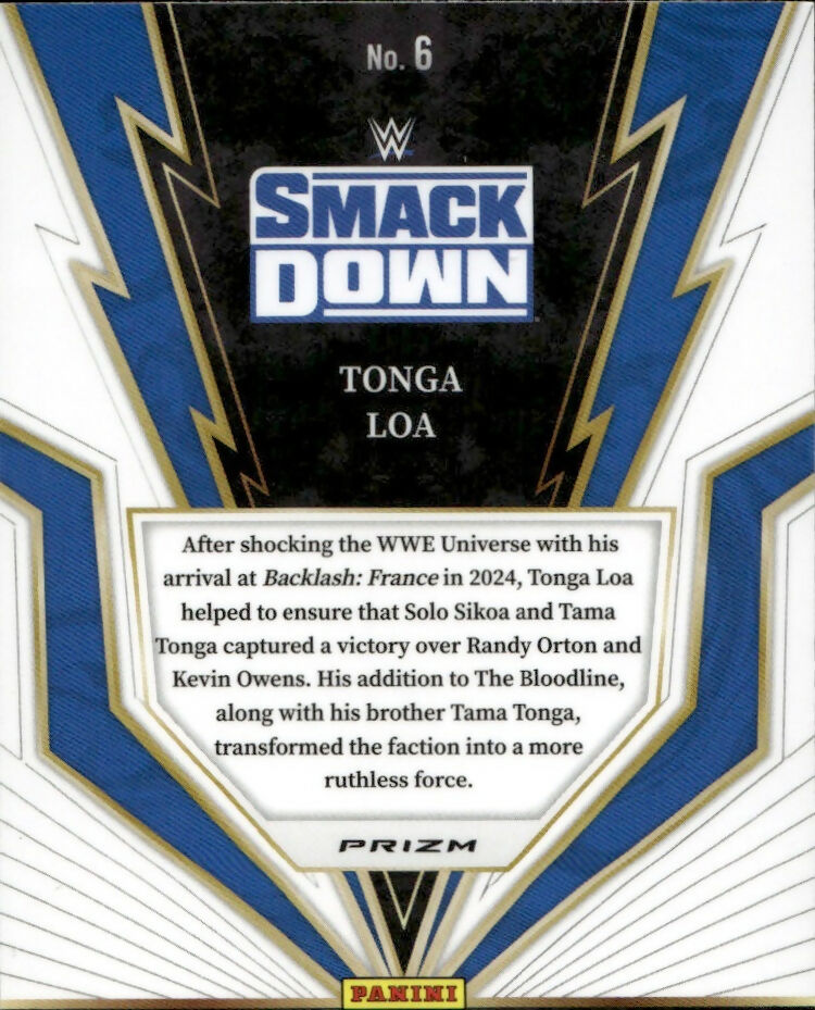2024 Panini Select WWE - Turbocharged #6 Tonga Loa - B