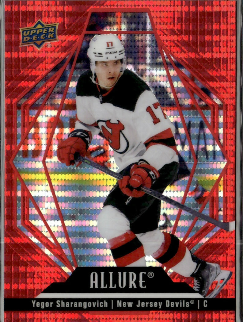 2022-23 Upper Deck Allure Hockey - Base - Red Rainbow #53 Yegor Sharangovich - New Jersey Devils