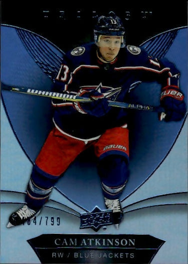 2018-19 Upper Deck Trilogy Hockey - Base - Blue Foil /799 #48 Cam Atkinson - Columbus Blue Jackets