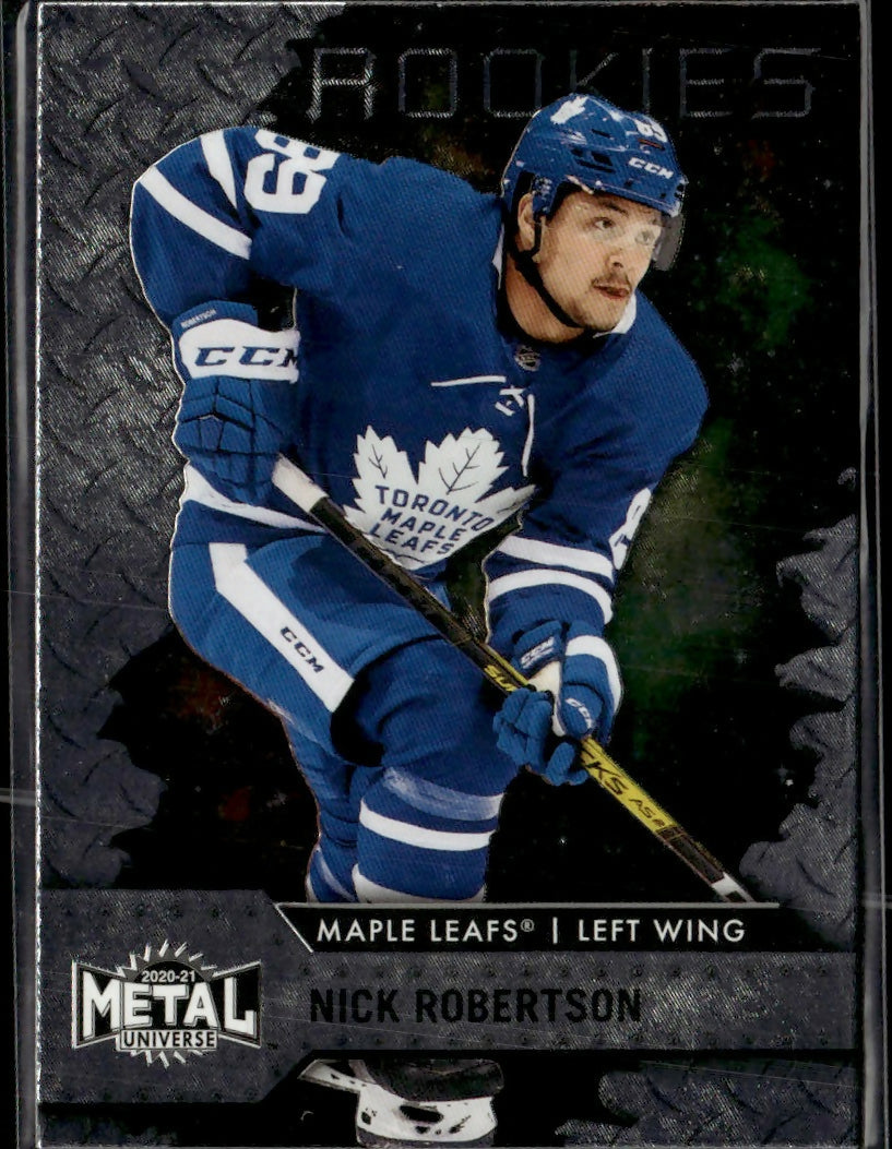 2020-21 SkyBox Metal Universe #107 Nick Robertson Toronto Maple Leafs Rookie