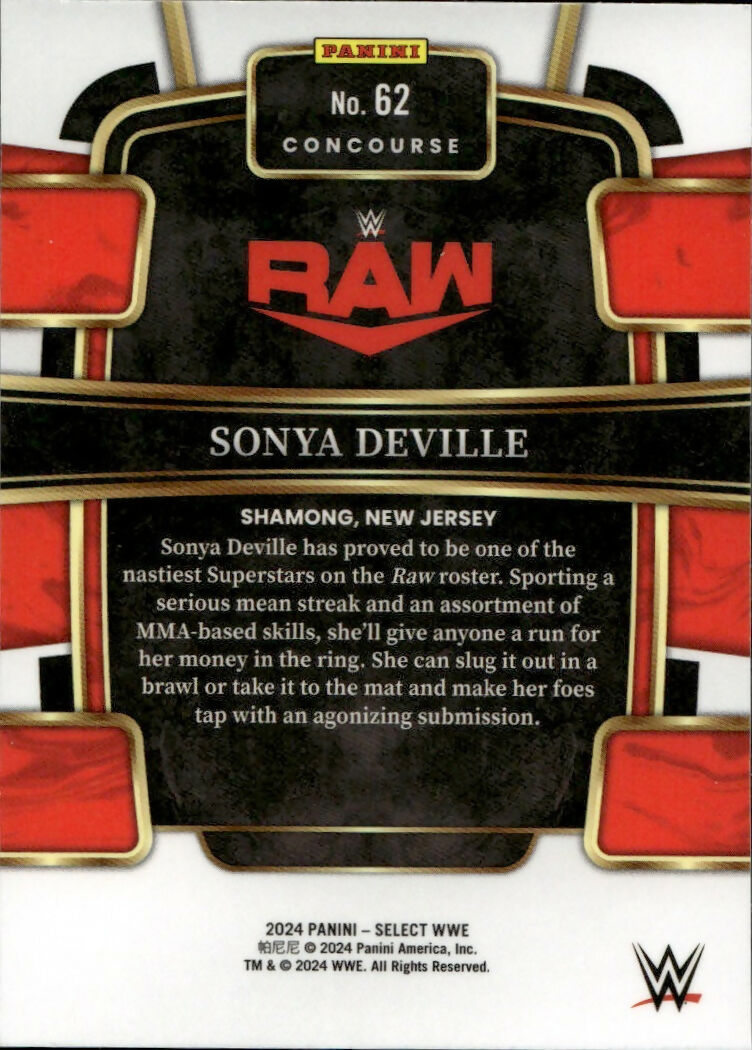 2024 Panini Select WWE - Concourse #62 Sonya Deville - B