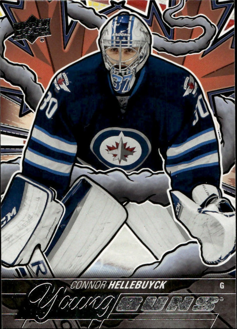 2024-25 Upper Deck Series 2 Hockey - Young Guns Renewed #214 Connor Hellebuyck - Winnipeg Jets - A