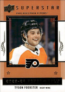 2023-24 Upper Deck Series 2 Hockey - Honor Roll - Superstars #HR54 Tyson Foerster - Philadelphia Flyers