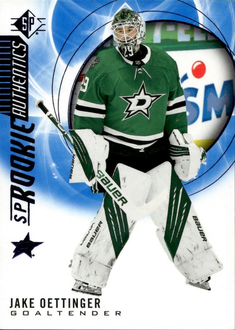2020-21 Upper Deck SP Authentic Hockey - Base - SP Rookie Authentics #136 Jake Oettinger - Dallas Stars