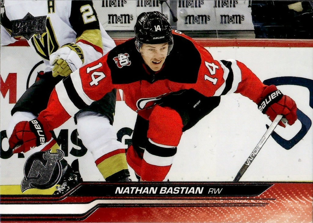 2023-24 Upper Deck Series 2 Hockey - Base #360 Nathan Bastain - New Jersey Devils