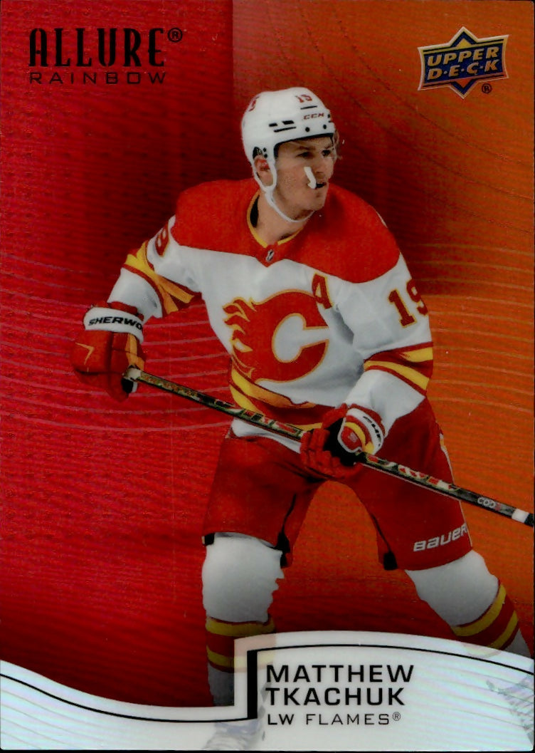 2021-22 Upper Deck Allure Hockey - Rainbow - Red Orange #R-98 Matthew Tkachuk - Calgary Flames - A